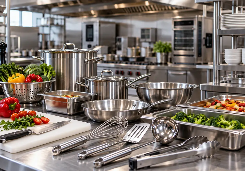 Restored and polished cookery and food service equipment