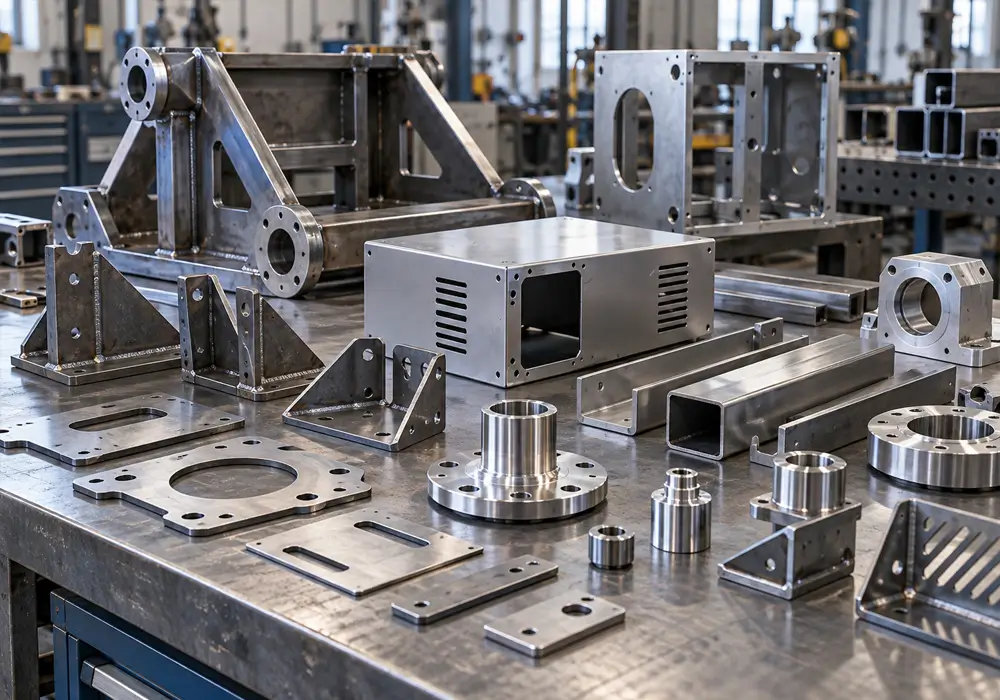 Polished fabricated metal components