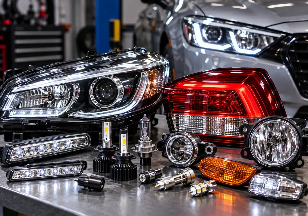 Gold, chrome and decorative lighting fixtures