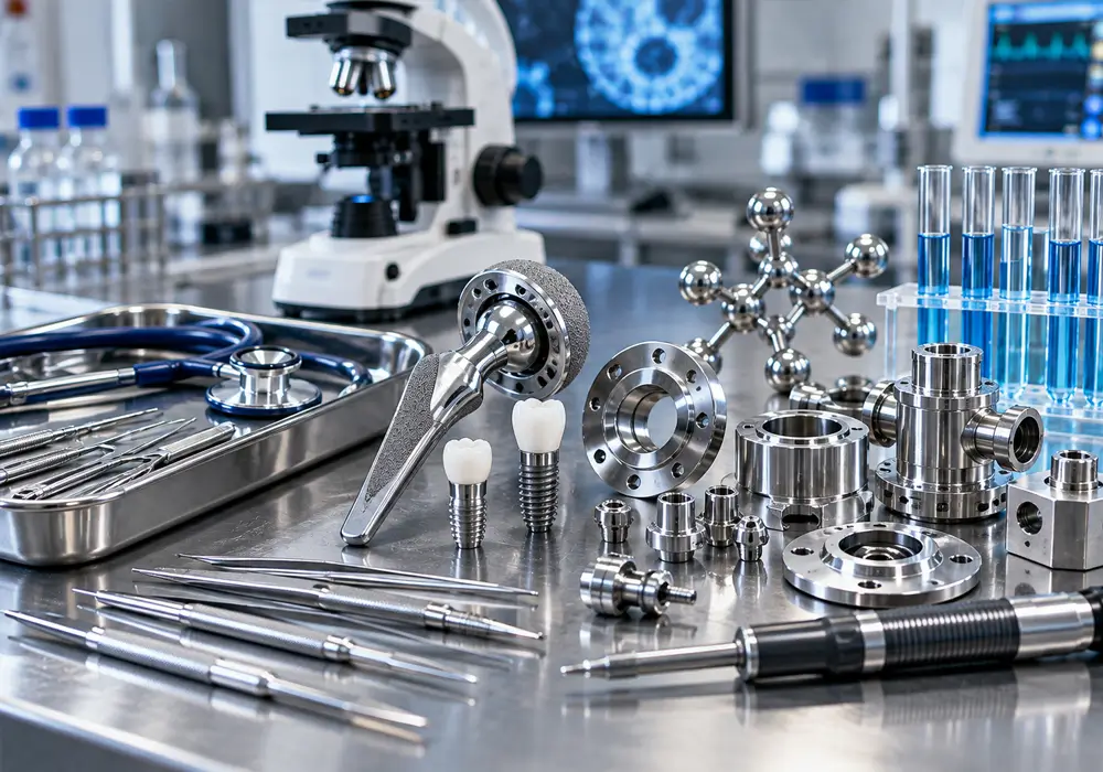 Medical and scientific components with precision surface finishing