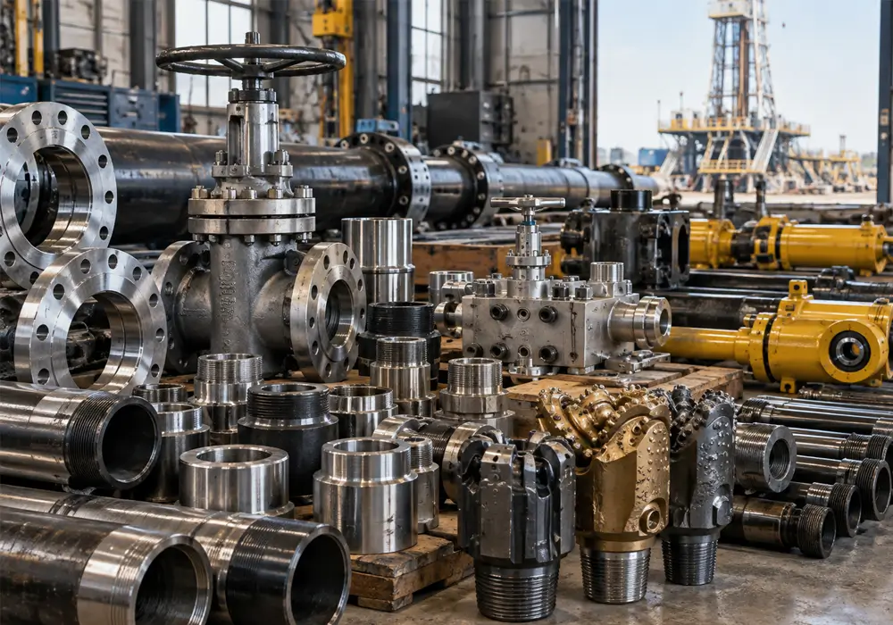 Mining, oil and gas components with surface finishing